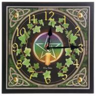 Pentagram, Candle and Ivy Clock - Click Image to Close